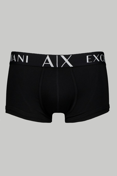 ARMANI EXCHANGE, Boxeri cu banda logo in talie, Negru