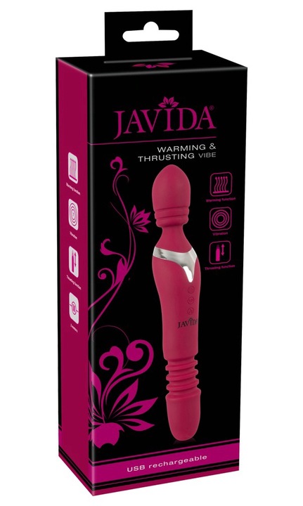 Javida vibrátor fűtési funkcióval és 7 vibrációs móddal, 27x3,6 cm, szilikon, PU, ABS