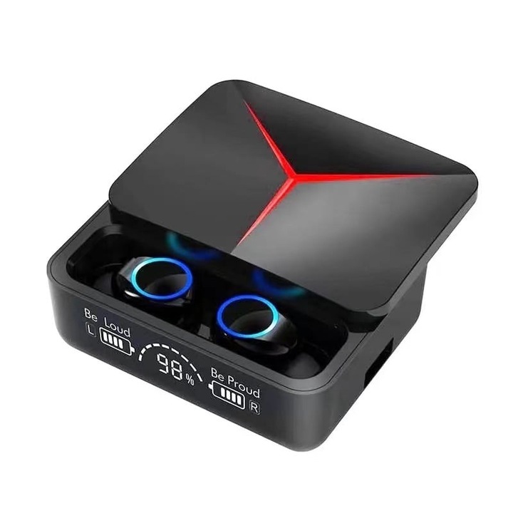 Безжични слушалки M90 PRO TWS, Bluetooth 5.3, LED дисплей, шумопотискане, водоустойчив IPX-4, за IOS и Android