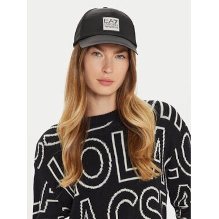 Sapca, Emporio Armani EA7, model 280044 4F100 00020, neagra, material sintetic