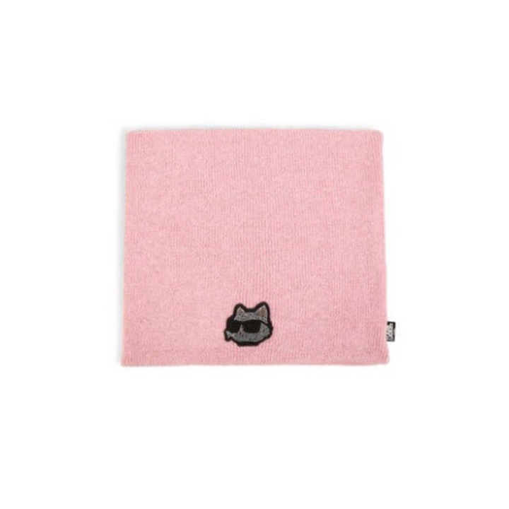 Fular pentru copii Karl Lagerfeld Kids, bumbac, roz