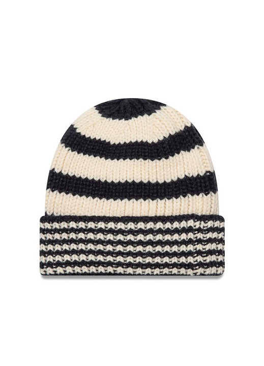 Caciula barbati New Era Ne Stripe Knit Bean, neagra, material plastic