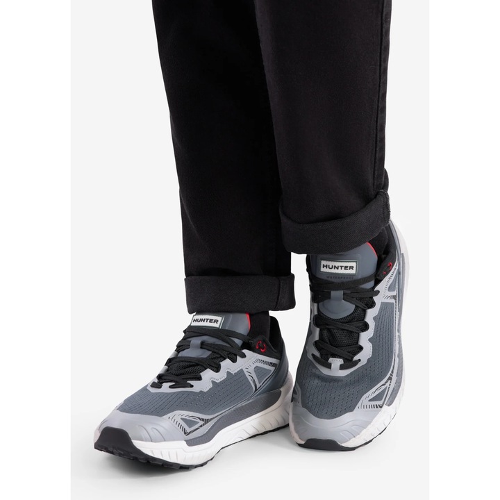 Pantofi sport barbati HUNTER CANYON TRAIL WP gri, tesatura