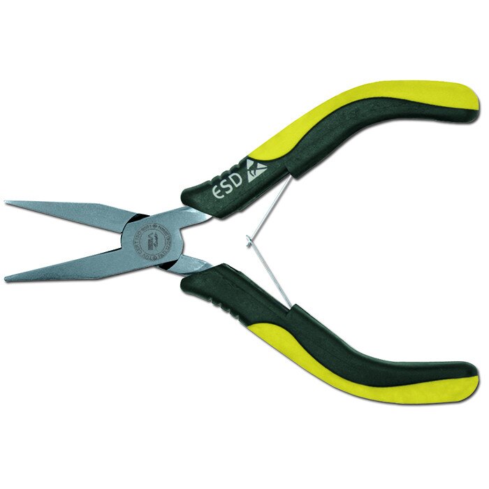 Cleste cu varfuri drepte ESD cu maner bimaterial cu dim. de 130 mm marca Egamaster