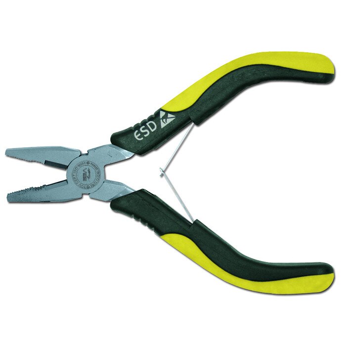 Cleste combinat ESD cu maner bimaterial marca Egamaster cu dimensiunea de 115 mm