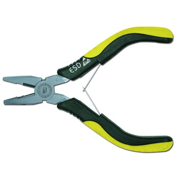 Cleste combinat ESD cu maner bimaterial marca Egamaster cu dimensiunea de 115 mm Cleste combinat ESD cu maner bimaterial marca Egamaster cu dimensiunea de 115 mm