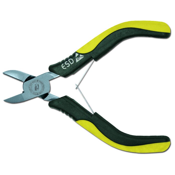 Cleste cu tais lateral ESD cu maner bimaterial cu dim. de 115 mm marca Egamaster