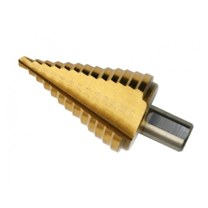 Burghiu in trepte cu canale drepte cu dim. marca Bohrcraft de 4,0-30,0 mm