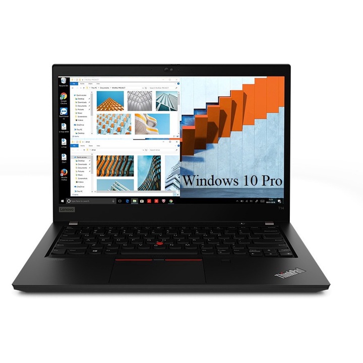 Laptop Lenovo ThinkPad T14 G1 (Intel), 14" FHD IPS, Intel Core i5-10310U 4-core, 16 GB DDR4, 1TB SSD m2 PCIe, Intel UHD Graphics, Windows 10 Pro, 1.55kg Black