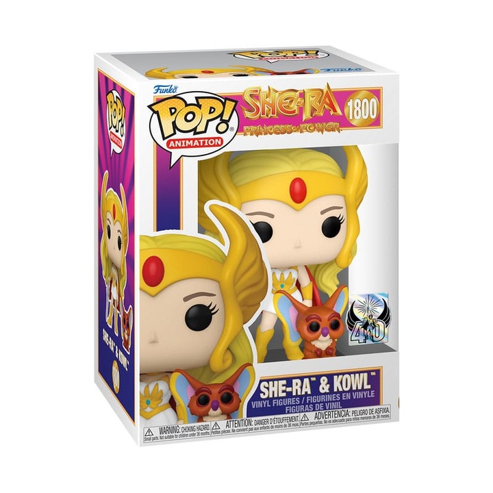 Funko POP She-Ra and the Princess of Power 1800 She-ra & Kowl figura, többszínű, 10cm