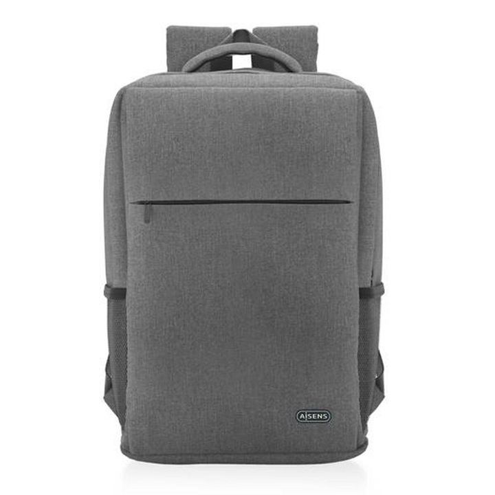 Rucsac laptop Aisens, 17", gri, 1 compartiment, material poliester
