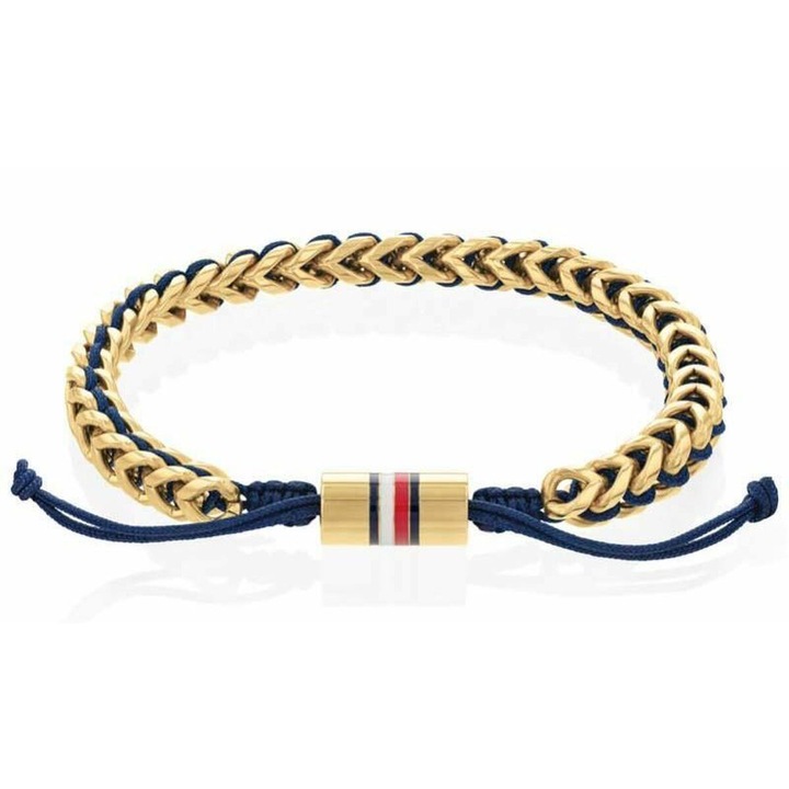 Bratara barbati Tommy Hilfiger, otel inoxidabil, aurie, ajustabila