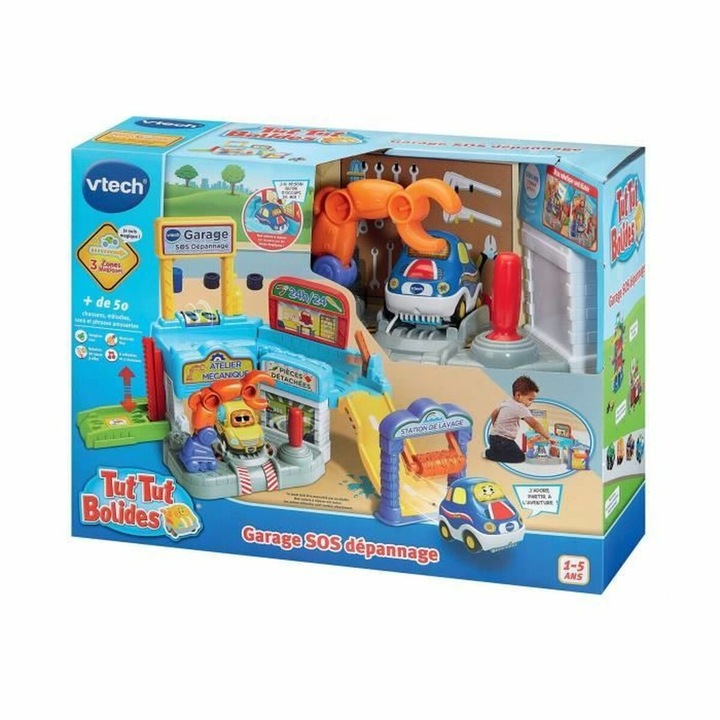 Set jucarii interactive Vtech TUT TUT BOLIDES, 15 piese, multicolor, pentru copii de peste 5 ani