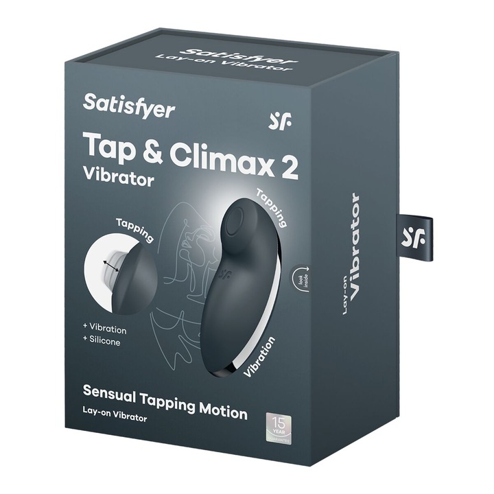 Вибратор, Satisfyer, Сив, Водоустойчив, Акумулаторен, 3см