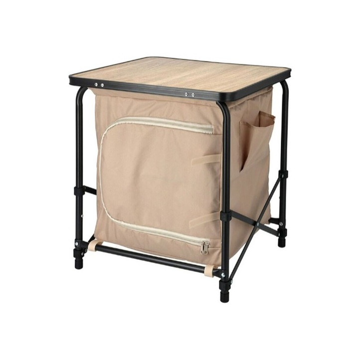 Dulap camping Lifetime, 1 raft, maro deschis, 48x48x53cm