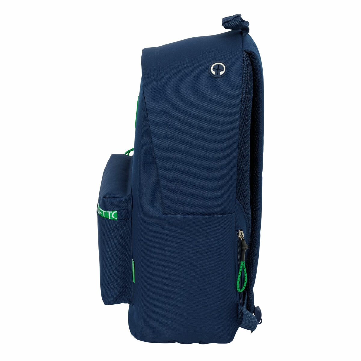Rucsac laptop Benetton, albastru inchis, 31x41x16cm, compartiment pentru notebook pana la 14.1"