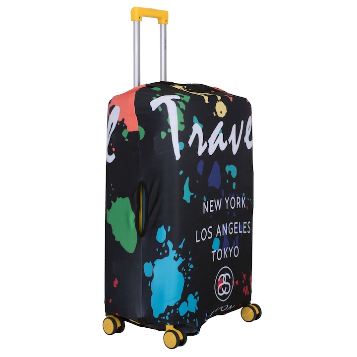 Husa protectie troler, elastica, poliester, ajustabila, TRAVEL NEW YORK, pentru troler marimea L, 28, CASLON ®