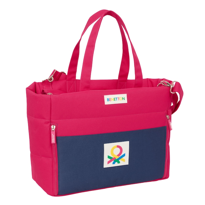 Чанта за лаптоп Benetton Cherry, 40x31x17см, с регулируема презрамка, 2 предни джоба с цип, отделение за лаптоп до 14.1"