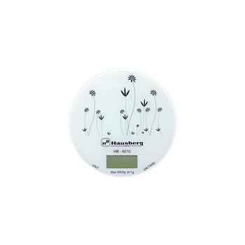 Cantar de bucatarie Hausberg, 5 kg, functie Tara, alb Cantar de bucatarie Hausberg, 5 kg, functie Tara, alb