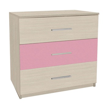 Comoda cu 3 sertare, Ferrara/Roz Comoda cu 3 sertare, Ferrara/Roz