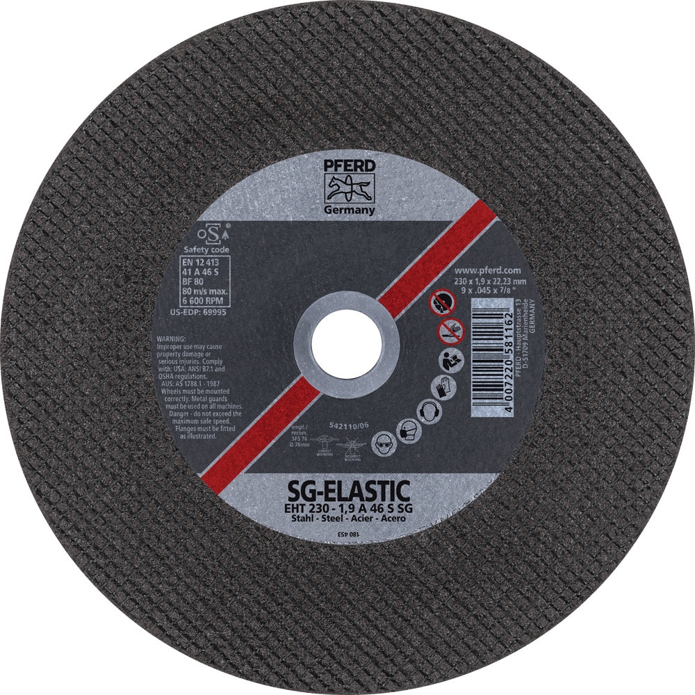 Disc taiere metal PFERD 230x22.23x1.9 mm A46 S SG