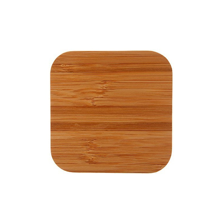 Зарядна станция Bamboo Wireless Charger Phuture PRO Fast Charging Pad за iPhone 8 или iPhone X или Samsung Galaxy S6/S7 Edge/Note 5 (квадрат) - Phuture®