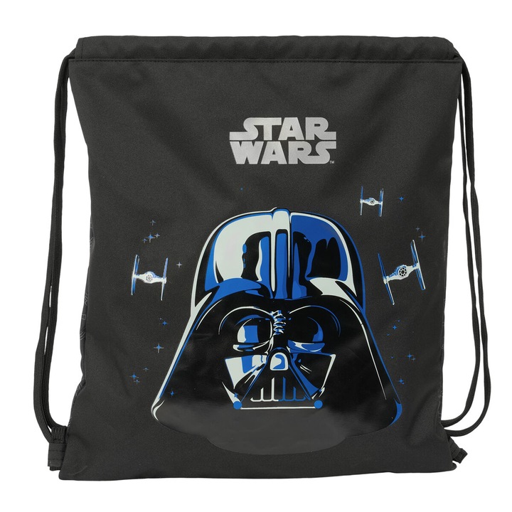 Rucsac cu snur Star Wars, negru, 35x40x1cm