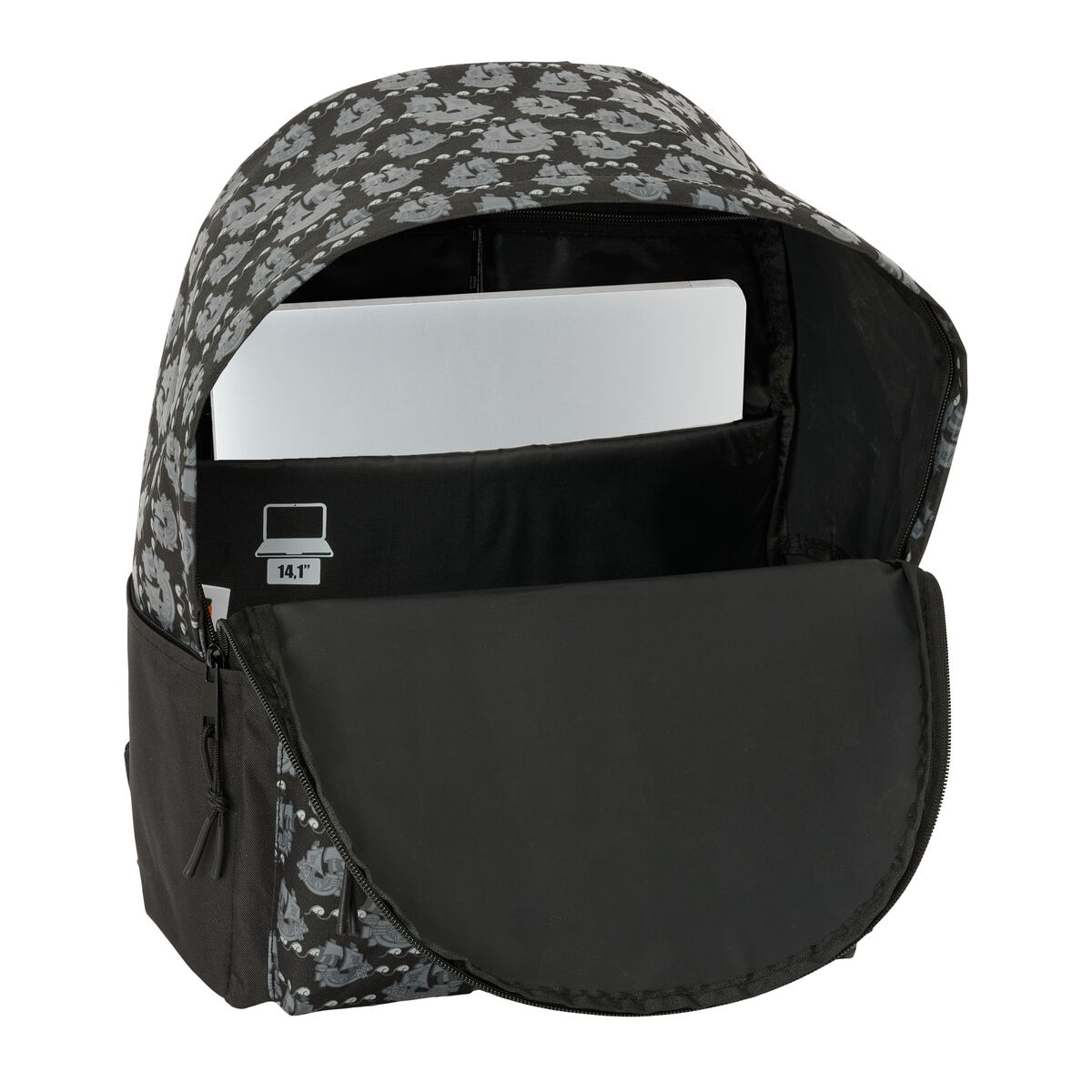 Rucsac laptop One Piece, negru, pentru copii, 14.1" poliester