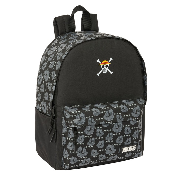 Rucsac laptop One Piece, negru, pentru copii, 14.1" poliester