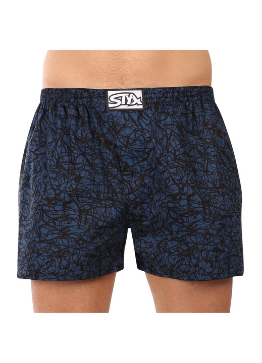 Lenjerie intima barbati Styx, bumbac 100%, confortabile, logo, bleumarin