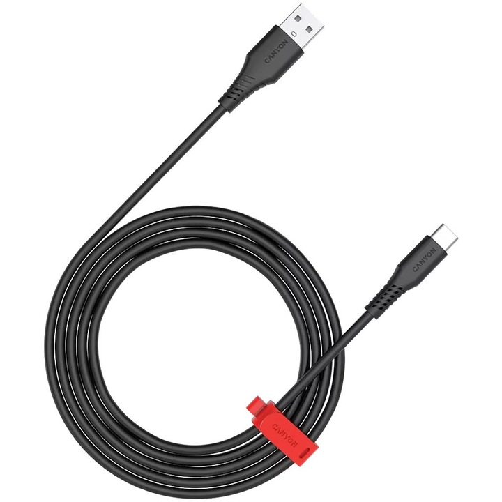 Canyon AC18SC USB-A - USB-C kábel 18W, 1.2m, fekete