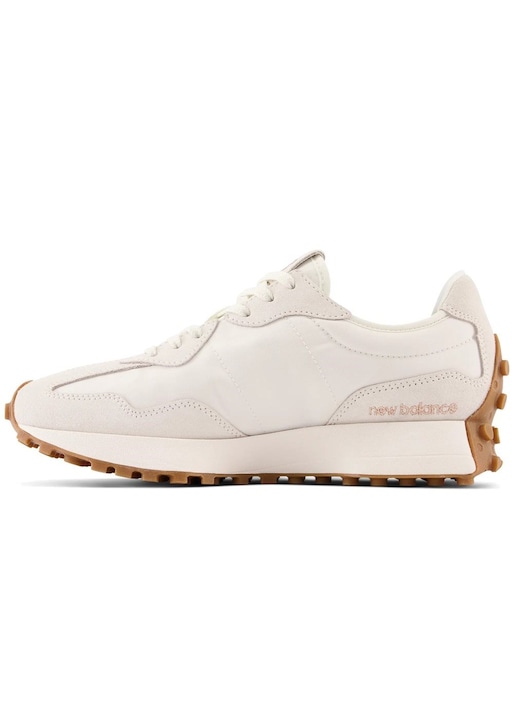 New Balance, Спортни обувки 327 с велур, Бял