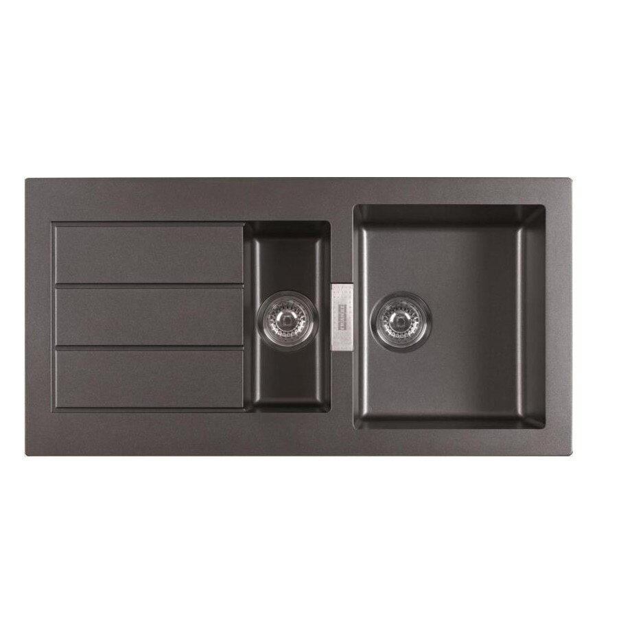 Chiuveta de bucatarie Franke SID651 onix 425316, tectonit, 1000 mm, 2 cuve, culoare: onix