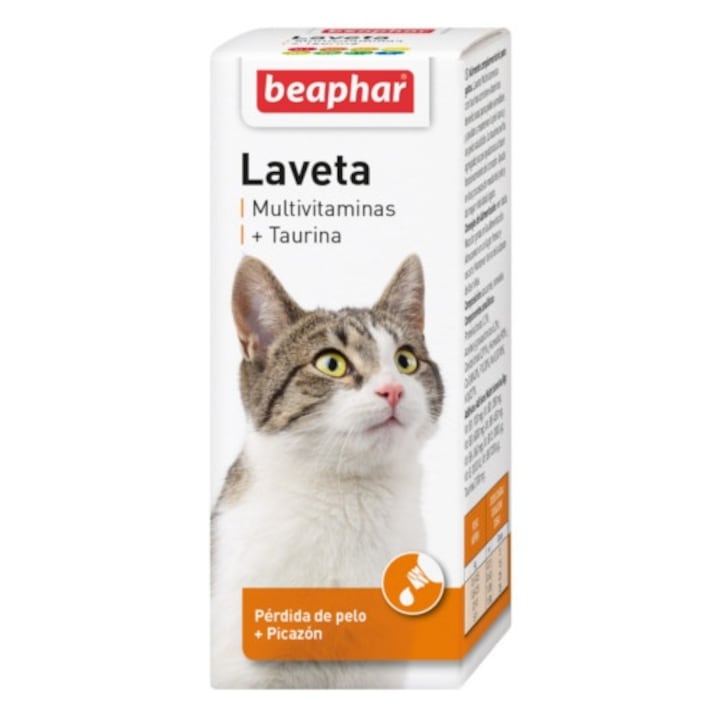Витаминни капки за коте срещу падане на козината Beaphar Laveta, 50мл