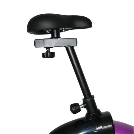 Bicicleta fitness magnetica HMS M9239, volanta 9 kg, greutate maxima utilizator 120 kg, negru/mov