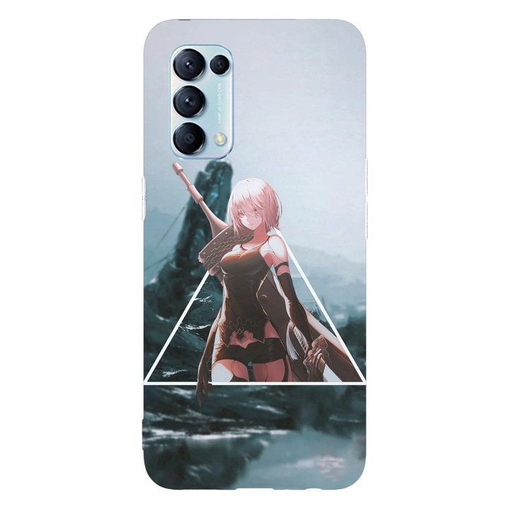 Калъф за телефон, съвместим с Oppo A80, Viceversa, модел A2 Anime Nier Automata, силикон, TPU