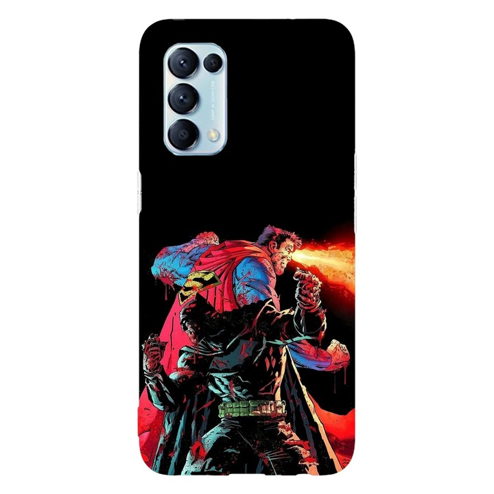 Telefontok kompatibilis: Oppo Reno 12 Pro, Viceversa, Batman & Superman modell, szilikon, TPU