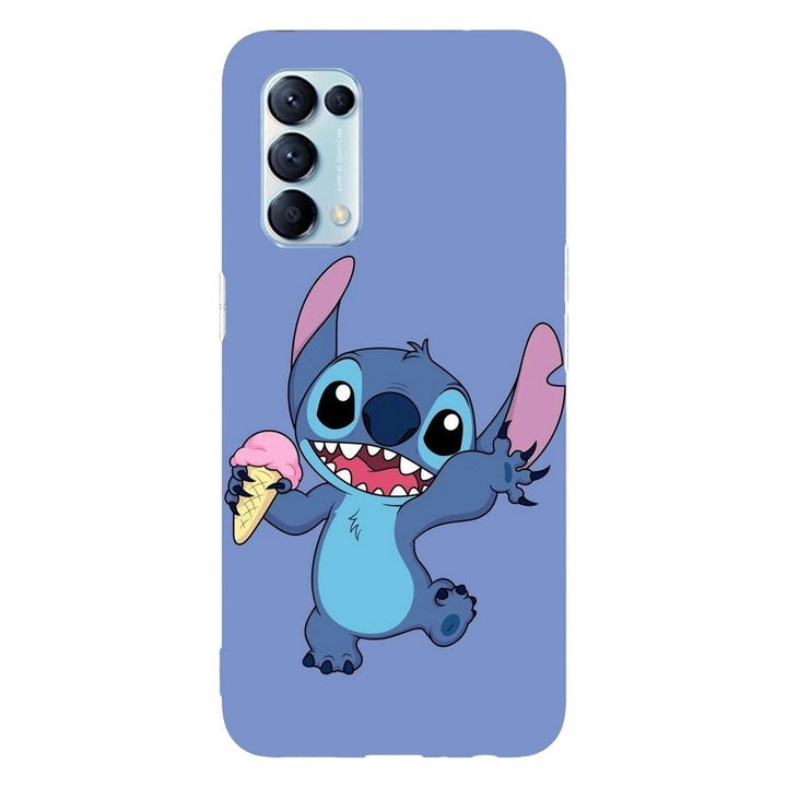 Telefontok kompatibilis Oppo A80, Viceversa, I love fagylalt Lilo & Stitch modellel, szilikonnal, TPU-val