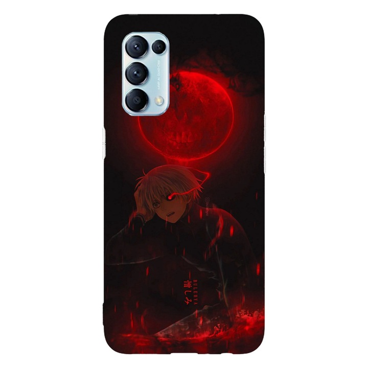 Калъф за телефон, съвместим с модел Oppo A80, Viceversa, Ken Kaneki Tokyo Ghoul Full Moon, силикон, TPU