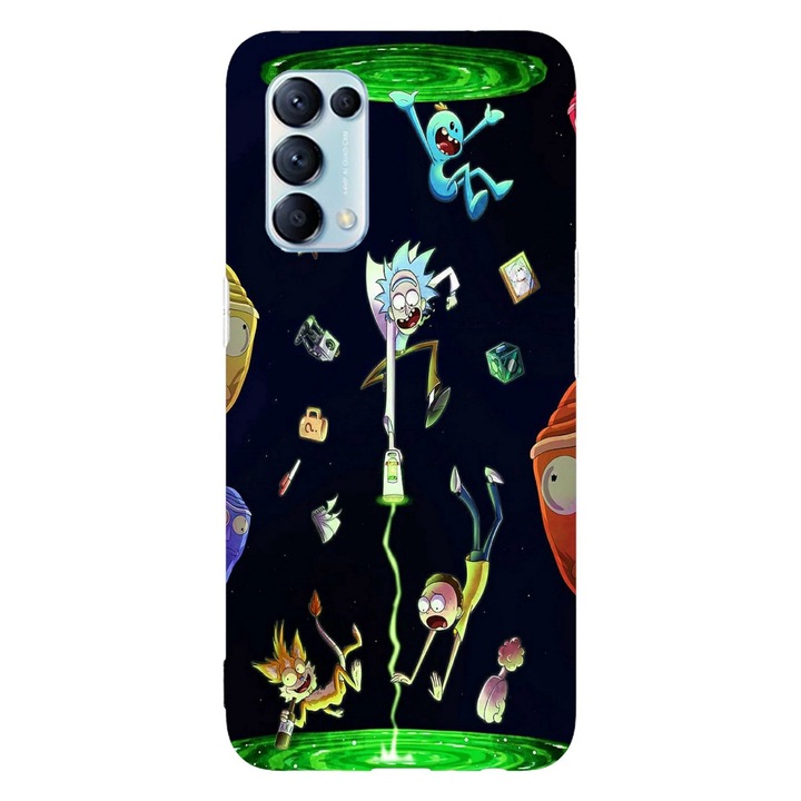 Калъф за телефон, съвместим с модел Oppo A80, Viceversa, Rick and morty multiverse, силикон, TPU