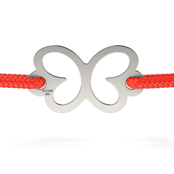 Bratara din aur alb model Butterfly