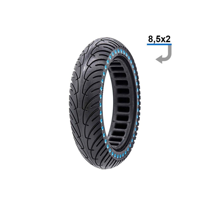 Anvelopa plina ultra-usoara 8.5x2 Negru/Albastru