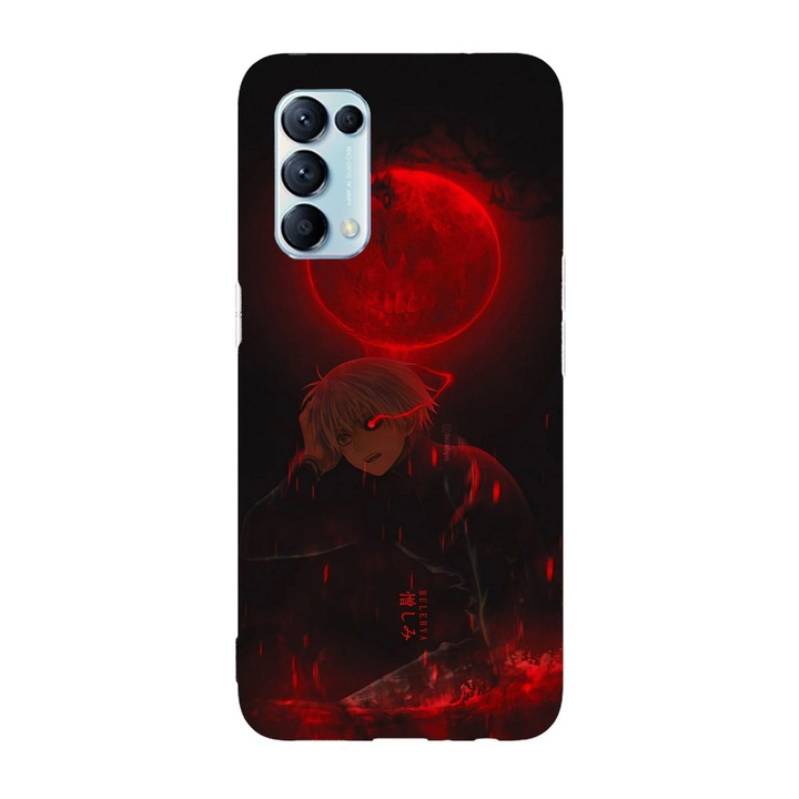 Калъф за телефон, съвместим с модел Oppo A60, Viceversa, Ken Kaneki Tokyo Ghoul Full Moon, силикон, TPU