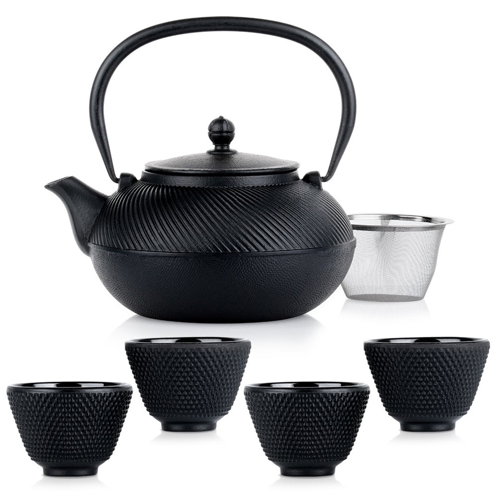 Set de ceai japonez, 1 ceainic 820ml, 6 cani 180ml, tava