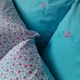 Set 2 x Fata de perna brodate, 60 cm x 70 cm, Casa Bucuriei, model Ilinca, albastru turcoaz/roz, Bumbac 100%, doua fete