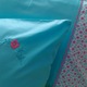 Set 2 x Fata de perna brodate, 60 cm x 70 cm, Casa Bucuriei, model Ilinca, albastru turcoaz/roz, Bumbac 100%, doua fete