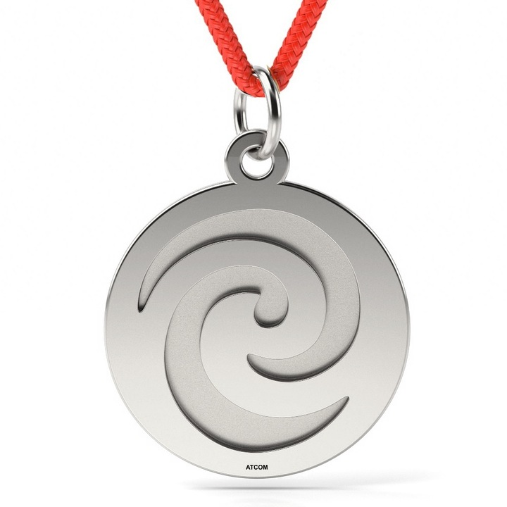 Pandantiv din aur alb cu snur model Magic Mirage