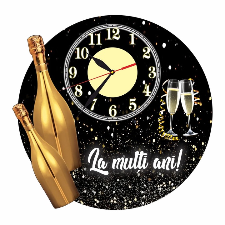 Ceas Aniversar, Lemn, 40cm, CAVUV006