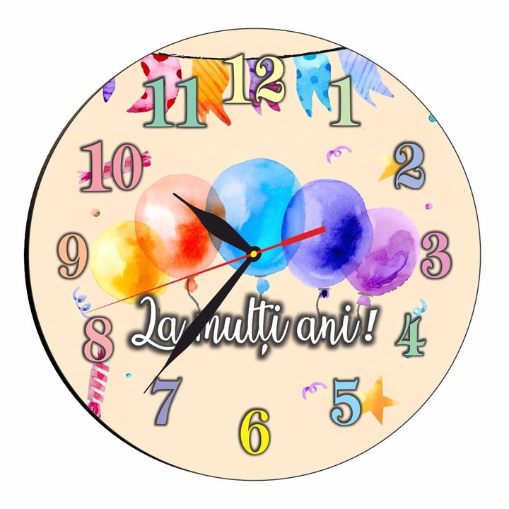 Ceas Aniversar, Lemn, 40cm, CAVUV003