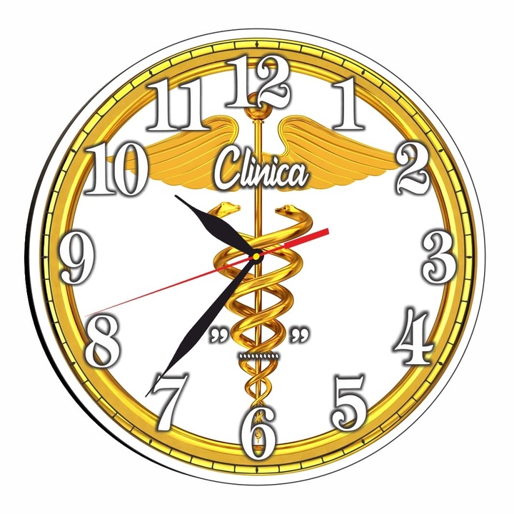 Ceas pentru clinica, Lemn, 40 cm, CDRUV003